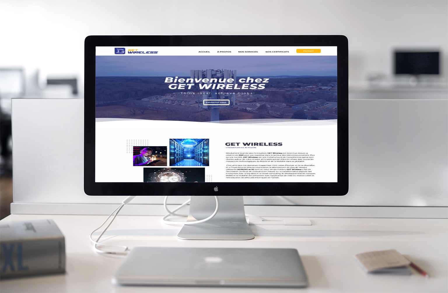 Création site Get wirless - agence pro web tunisie