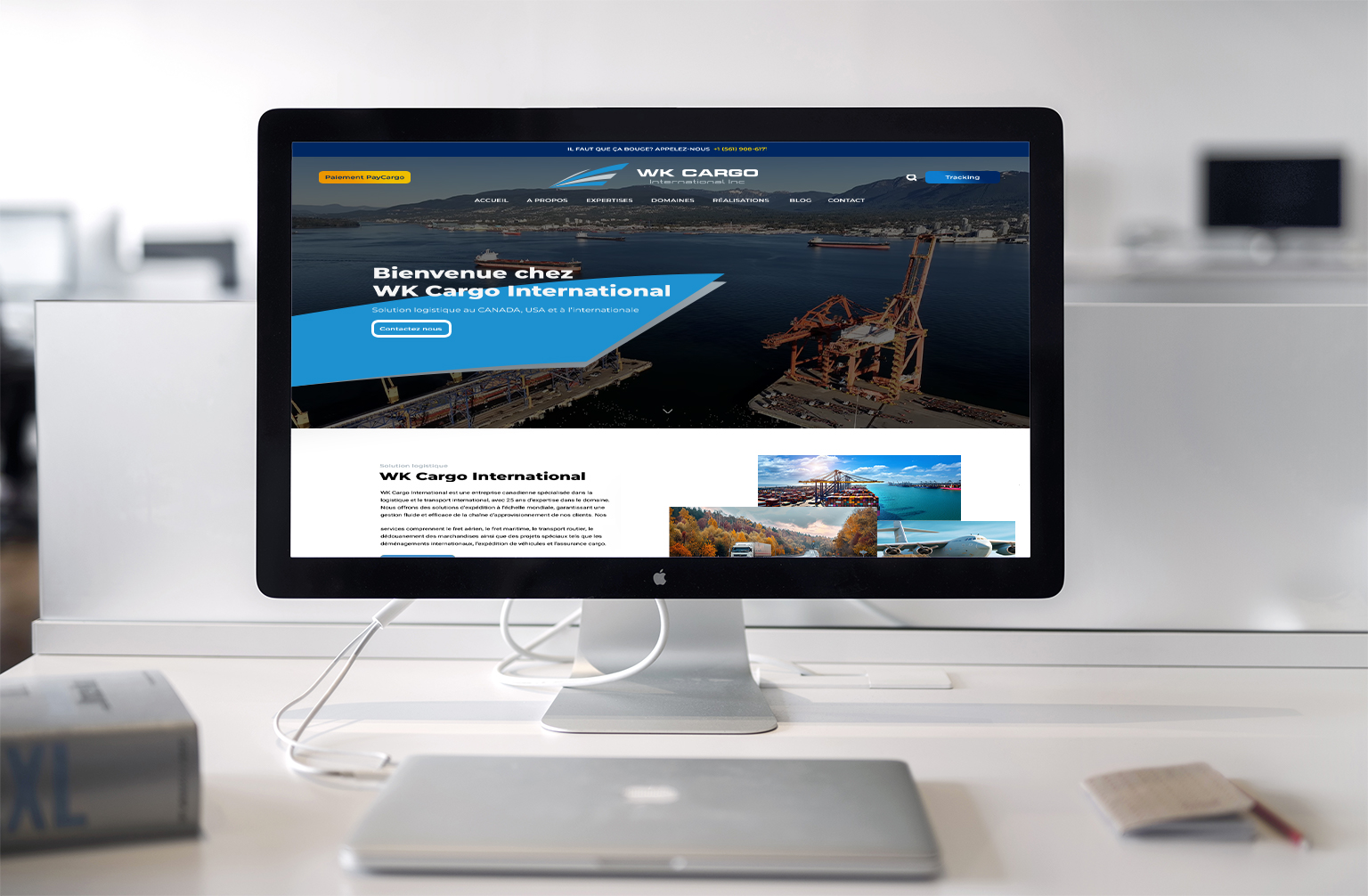 Création site Wk cargo - agence pro web tunisie